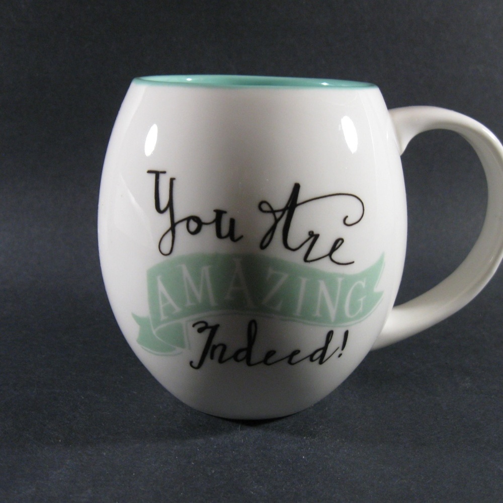 White and Green Magenta Brand Coffee Mug